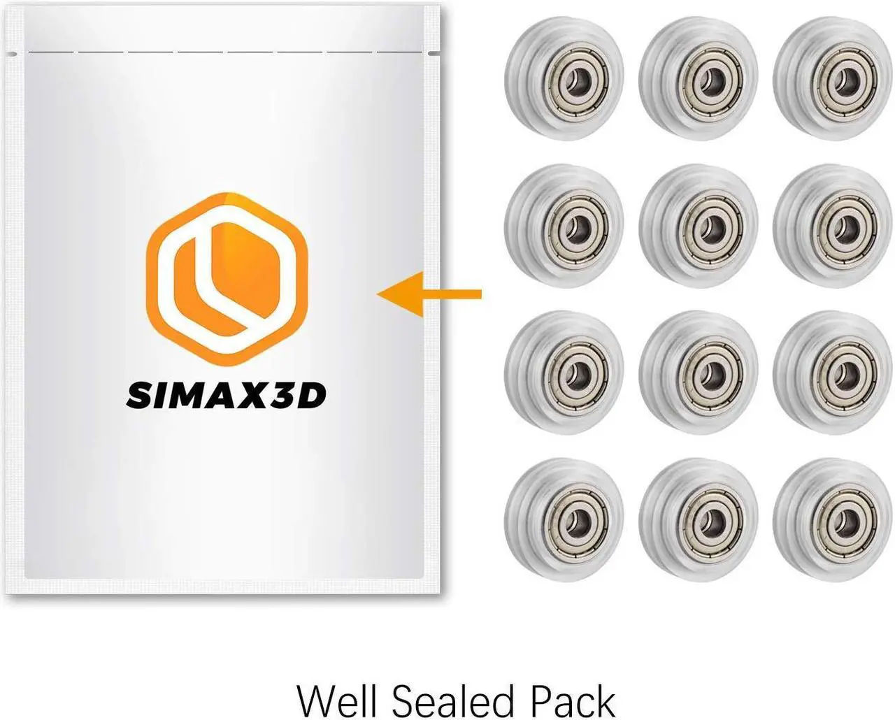 Alt view image 2 of 6 - SIMAX3D 3D Printer POM Pulley Wheels, Plastic Linear Bearing Pulley Passive Round Wheel Roller Compatible for Creality Ender 3 Series, CR-10 Series, Anet A8, Mega S 3D Printer (26), Welcome to consult