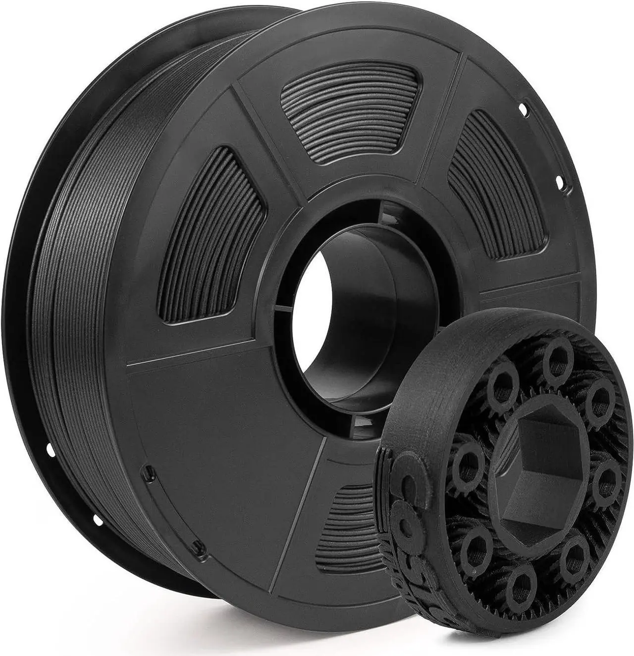 Main image of Carbon Fiber ABS Filament 1.75mm, Lightweight & High Toughness, Enhanced ABS-CF 3D Printer Filament, Black Carbon Fiber Filament ABS Filament 1kg(2.2lbs) Spool