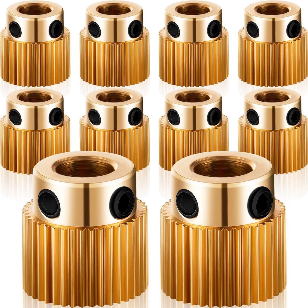 Main image of Extruder Wheel 3D Printer Parts Drive 40 Teeth Gear Brass Extruder Wheel Gear Compatible with CR-10, CR-10S, S4, S5, Ender 3, Ender 3 Pro (10), Welcome to consult