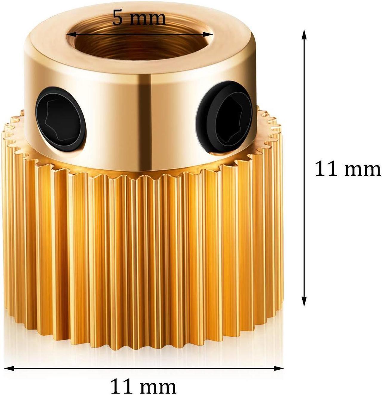 Alt view image 2 of 7 - Extruder Wheel 3D Printer Parts Drive 40 Teeth Gear Brass Extruder Wheel Gear Compatible with CR-10, CR-10S, S4, S5, Ender 3, Ender 3 Pro (10), Welcome to consult