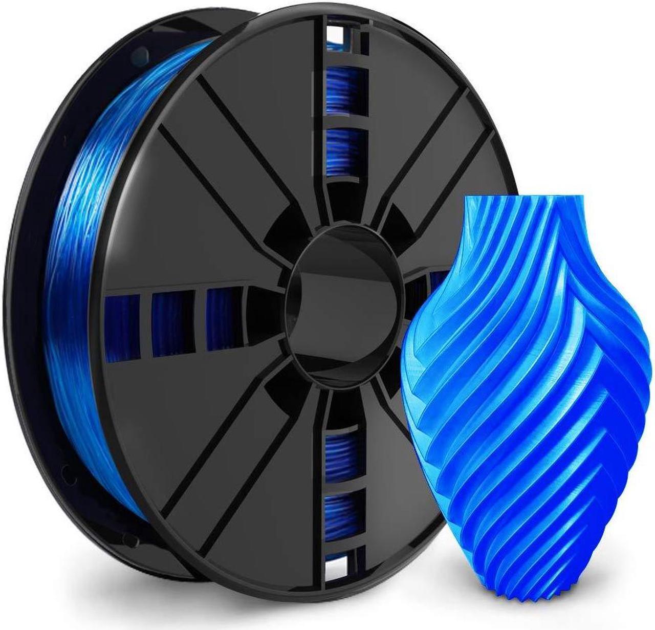 Main image of TPU Filament 1.75mm, Blue Flexible TPU 3D Printer Filament with 20g Cleaning Filament, 2.0lbs Spool, Dimensional Accuracy +/- 0.05mm, 95A Soft TPU Blue