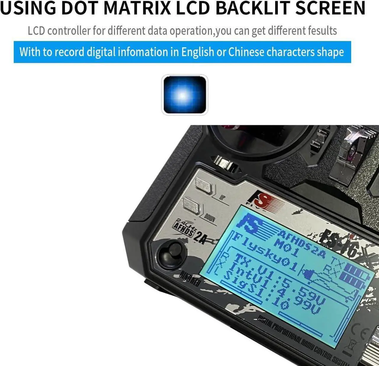 Alt view image 6 of 7 - DTXMX Flysky FS-i6X 6CH RC Transmitter and Receiver FS-iA6B 2.4GHz Radio Controller for RC Helicopter Quadcopter FPV Racing Drone Car Boat