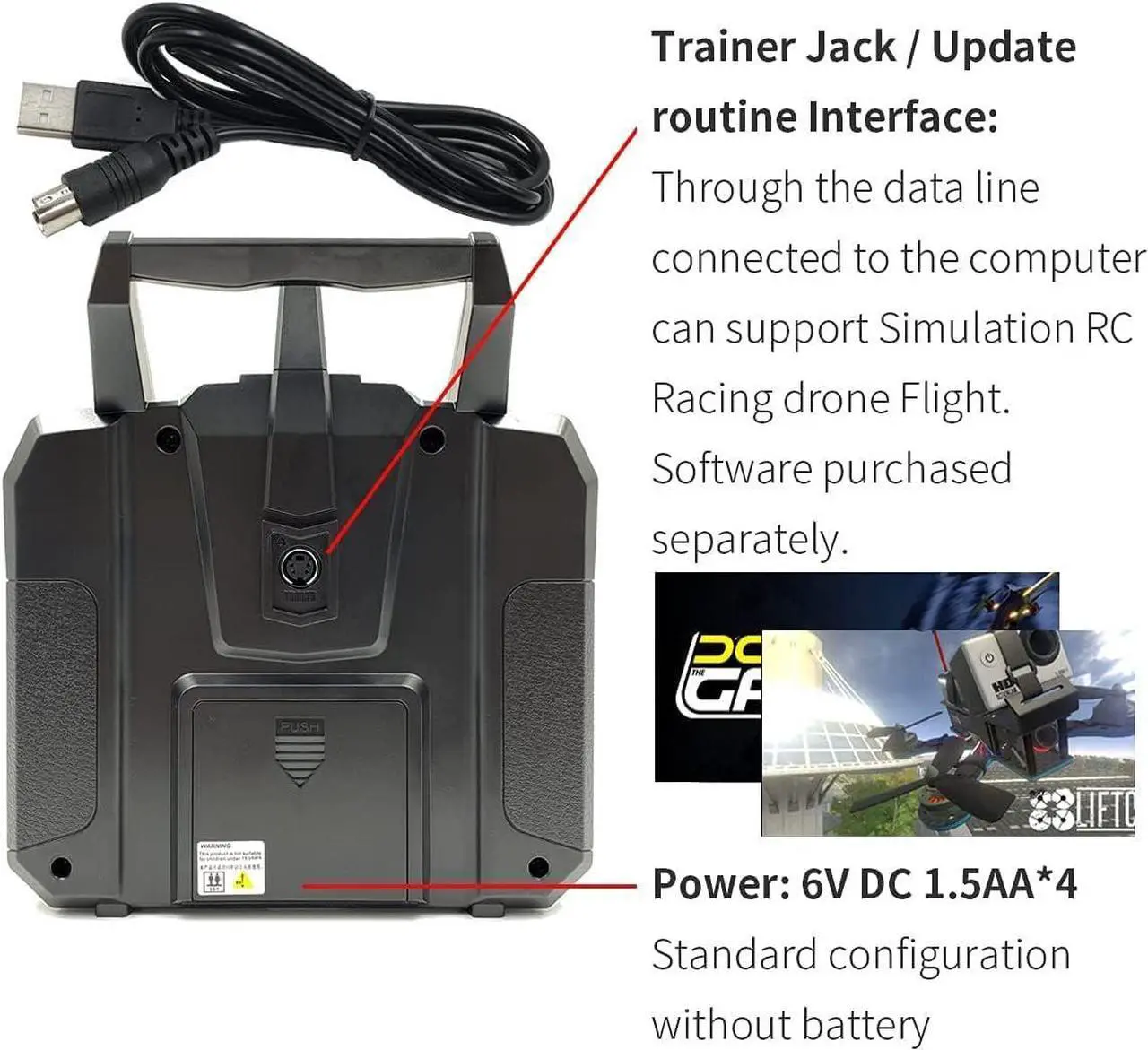 Alt view image 3 of 7 - DTXMX Flysky FS-i6X 6CH RC Transmitter and Receiver FS-iA6B 2.4GHz Radio Controller for RC Helicopter Quadcopter FPV Racing Drone Car Boat