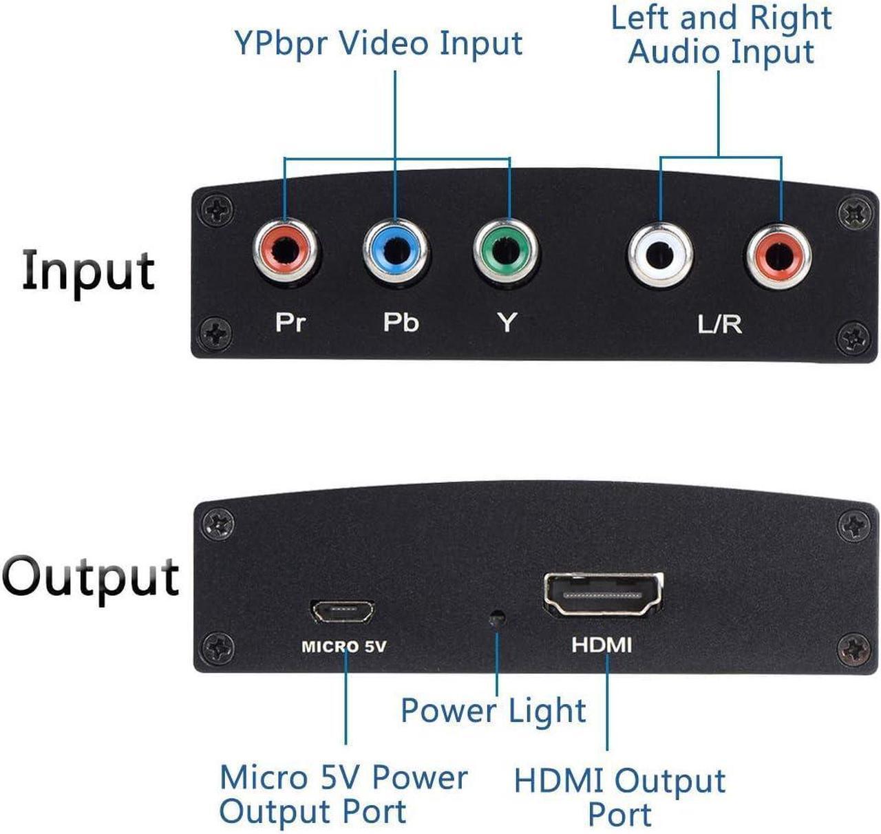 Alt view image 2 of 6 - YPbPr to HDMI Converter Component to HDMI RGB to HDMI Converter Supports 4K Video Audio Converter Adapter HDMI V1.4 for DVD PSP Xbox 360 PS2 Nintendo to HDTV Monitor and Projector