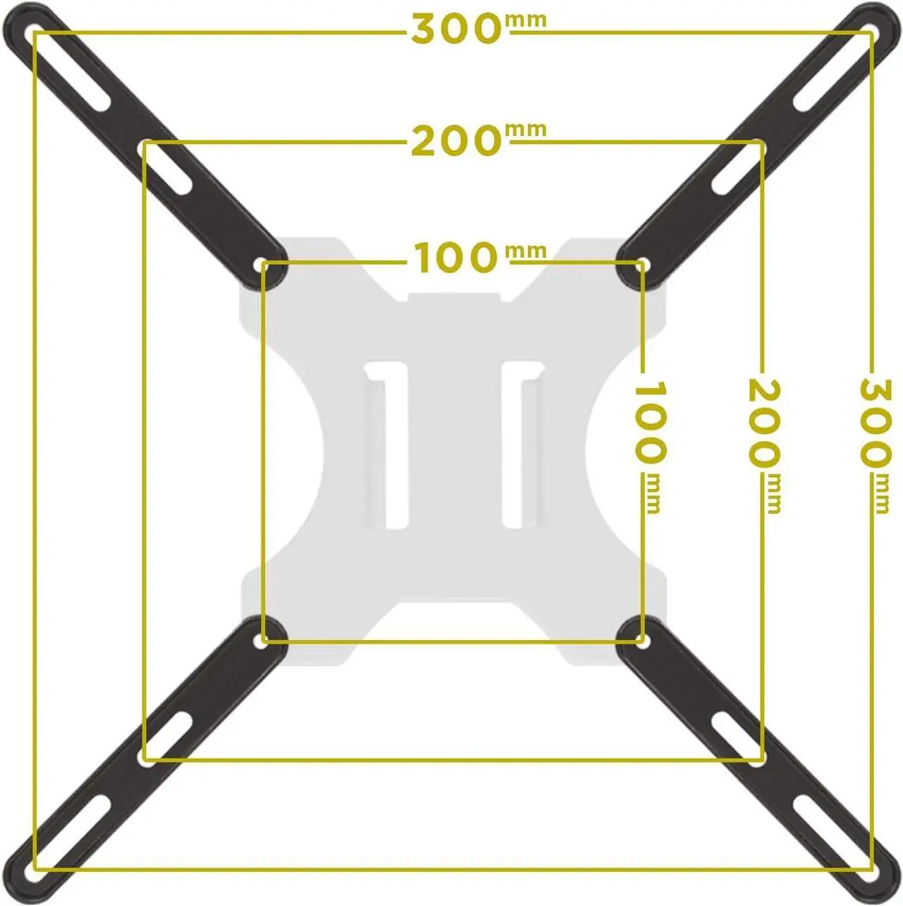 Alt view image 4 of 7 - Mount-It! VESA Mount Adapter Kit | TV Wall Mount Bracket Adapter Converts 200x200 mm Patterns to 400x200 and 400x400 mm | Fits Most 32 Inch to 55 Inch TVs | Hardware Included