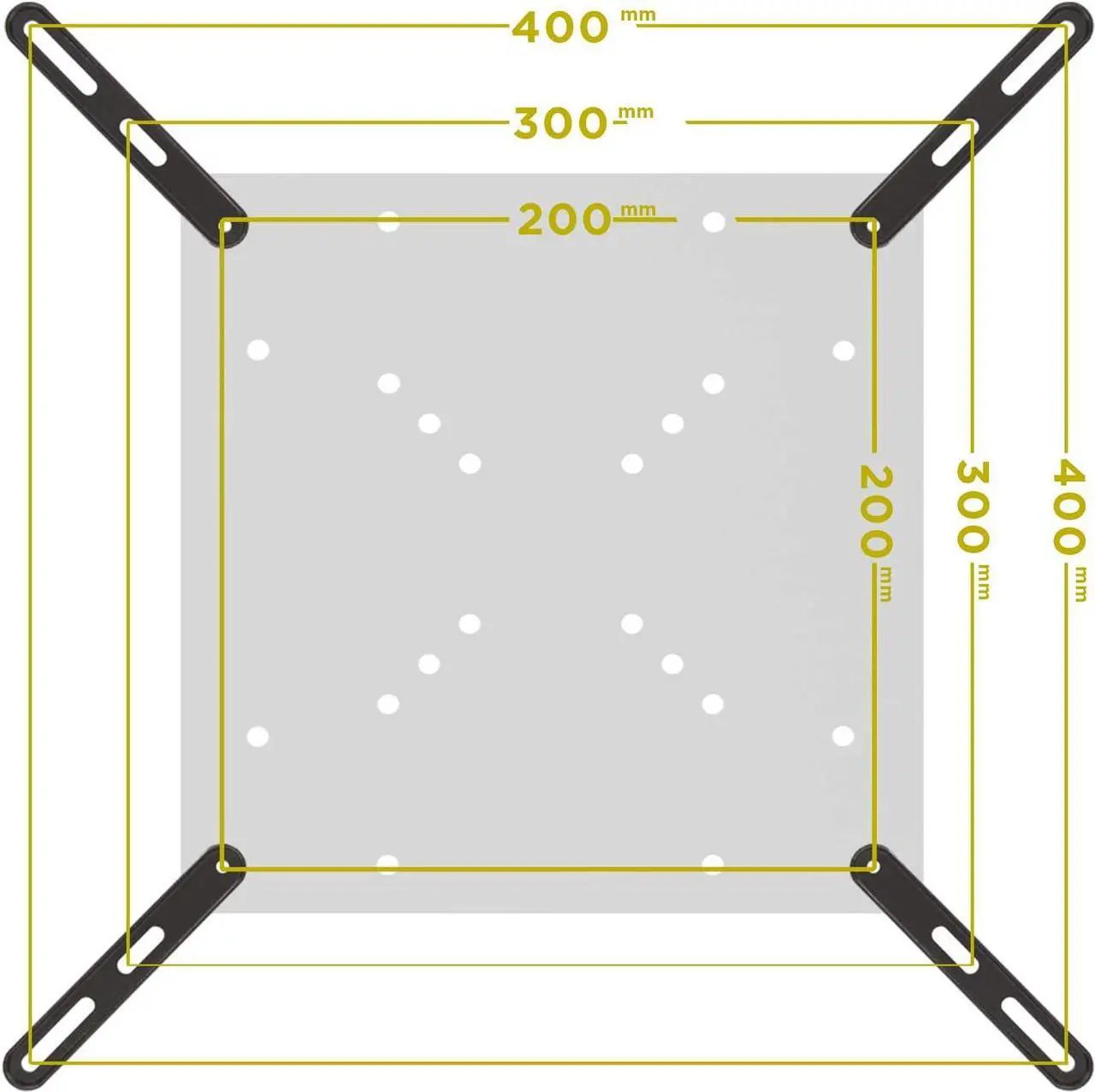 Alt view image 5 of 7 - Mount-It! VESA Mount Adapter Kit | TV Wall Mount Bracket Adapter Converts 200x200 mm Patterns to 400x200 and 400x400 mm | Fits Most 32 Inch to 55 Inch TVs | Hardware Included
