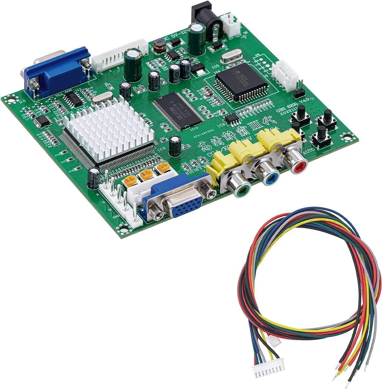 Alt view image 2 of 7 - Arcade Game RGB/CGA/EGA to VGA HD Game Video Output Converter Board for Arcade Monitor to CRT LCD PDP Projector
