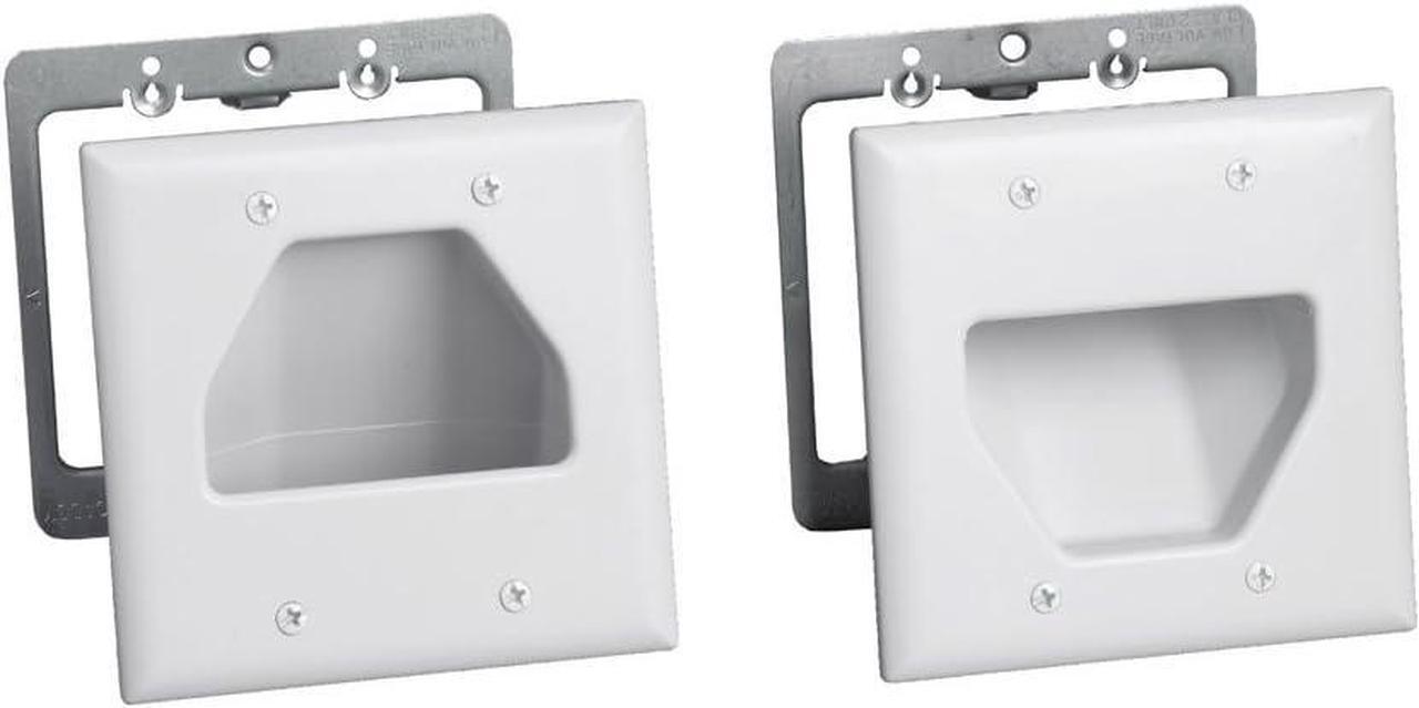 Main image of DataComm Electronics 50-3332-WH-KIT Flat Panel TV Cable Organizer Kit - White