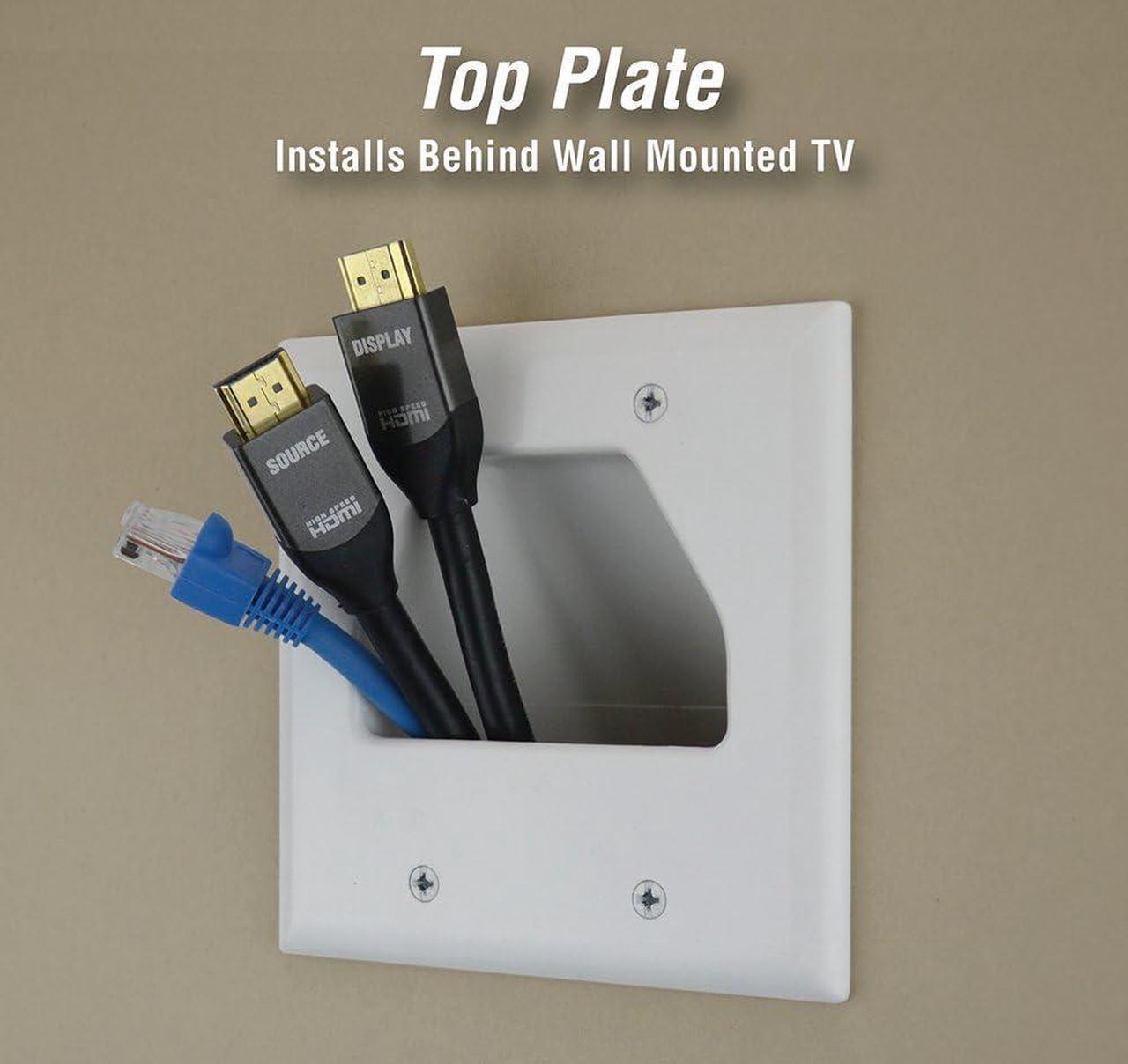 Alt view image 2 of 7 - DataComm Electronics 50-3332-WH-KIT Flat Panel TV Cable Organizer Kit - White