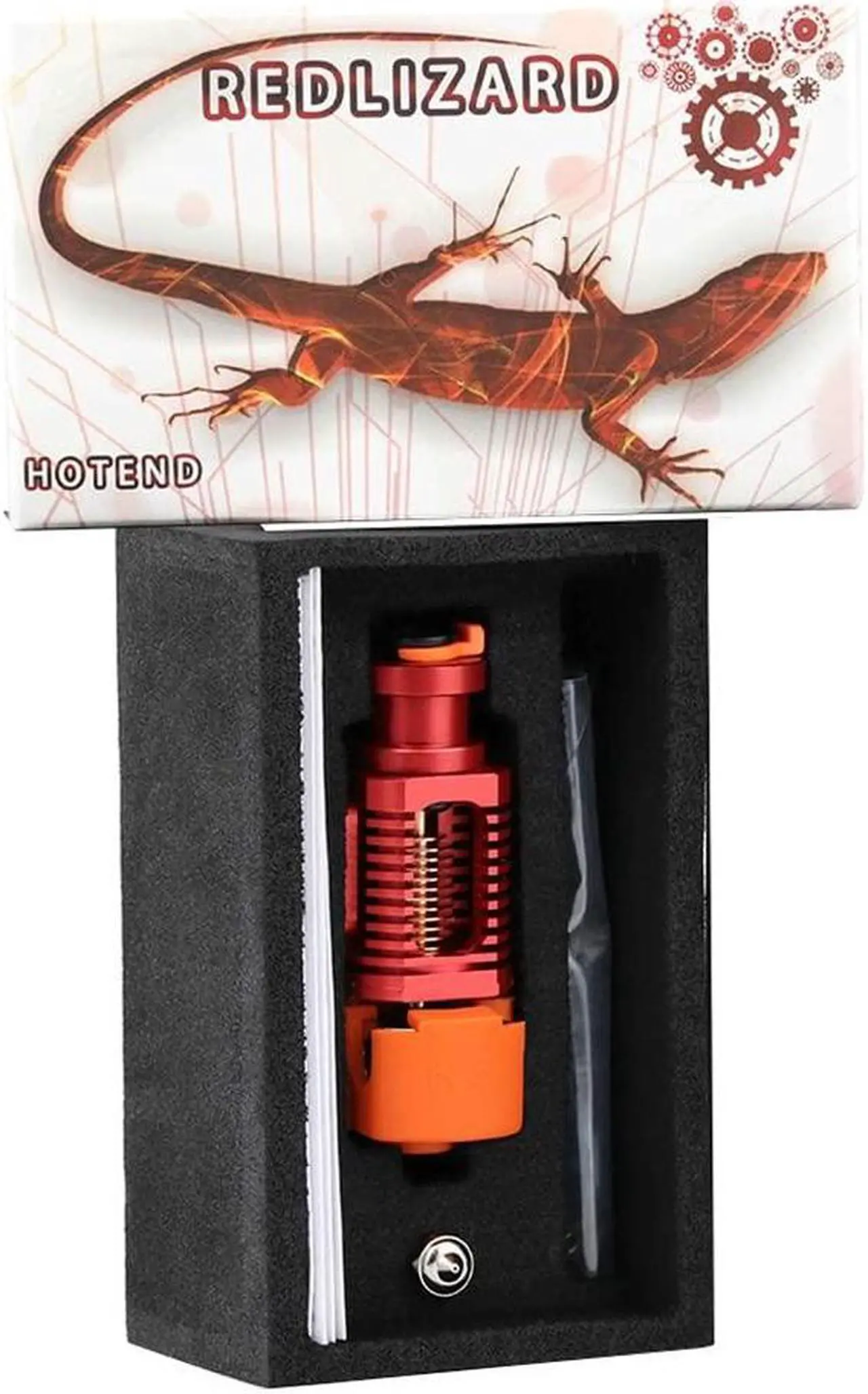 Alt view image 7 of 7 - Upgrade Red Lizard k1 V6 Dragon Hotend Plated Copper Nozzle Block Compatible with Voron 2.4 0.1 CR10 Ender 3 V2 Pro Ender 5 Prusa I3 MK3s Titan DDB Extruder 3D Printer