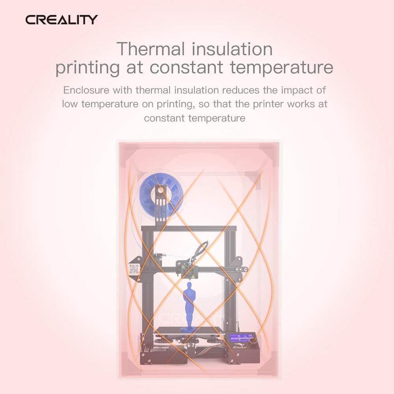 Alt view image 5 of 6 - 3D Printer Enclosure, Creality Fireproof and Dustproof 3D Printer Enclosure Constant Temperature Protective Cover Room for Ender5/5 pro/5 Plus,CR-10/10S/10S PRO/10MINI,CR-X/CR-20/20PRO- Large