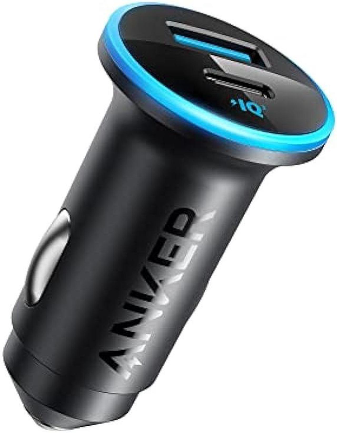 USB C Car Charger Adapter, Anker 52.5W Cigarette Lighter USB Charger, 323 Anker Car Charger with 30W PowerIQ 3.0 Fast Charging for iPhone 15/15 Plus/15 Pro/15 Pro Max, Galaxy S23/22, Pixel