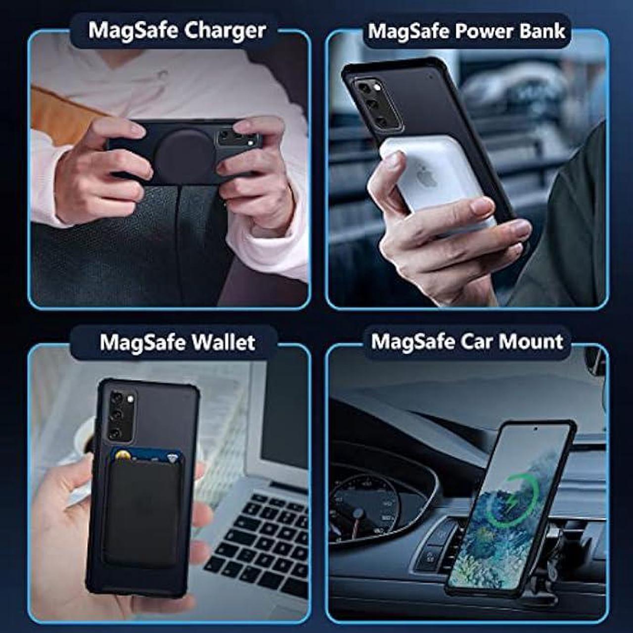 Alt view image 6 of 6 - TIANNIUKE Magnetic Case for Samsung Galaxy S20 FE 5G, Translucent Matte Anti-Fingerprint,Compatible with MagSafe,Slim Fit Shockproof Protective Phone Case for Galaxy S20 FE Case (Black)