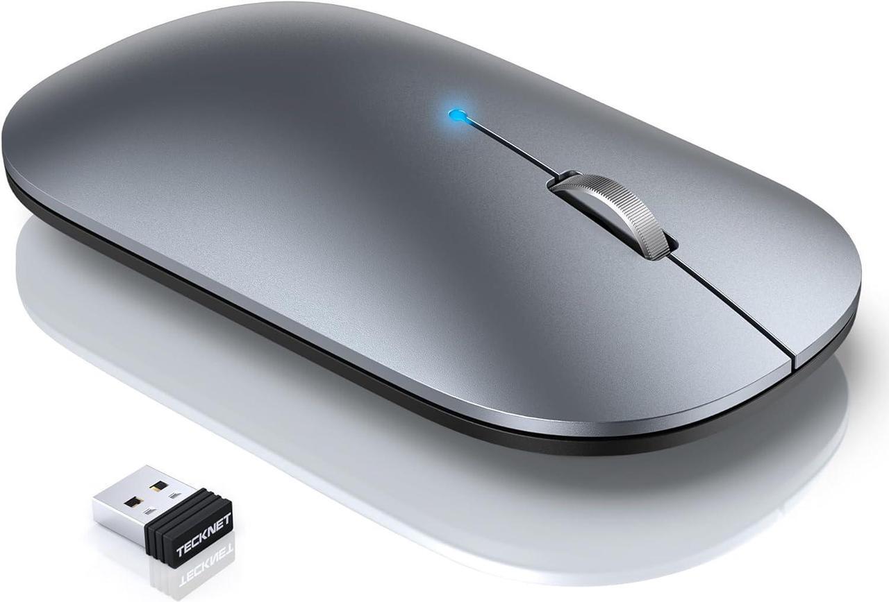 Main image of TECKNET Wireless Mouse, BT5.0/3.0 2.4GHz Silent Computer Mouse with USB Receiver,4000DPI Rechargeable Portable Bluetooth Mouse for Laptop/MacBook/Pro/iPad/Windows