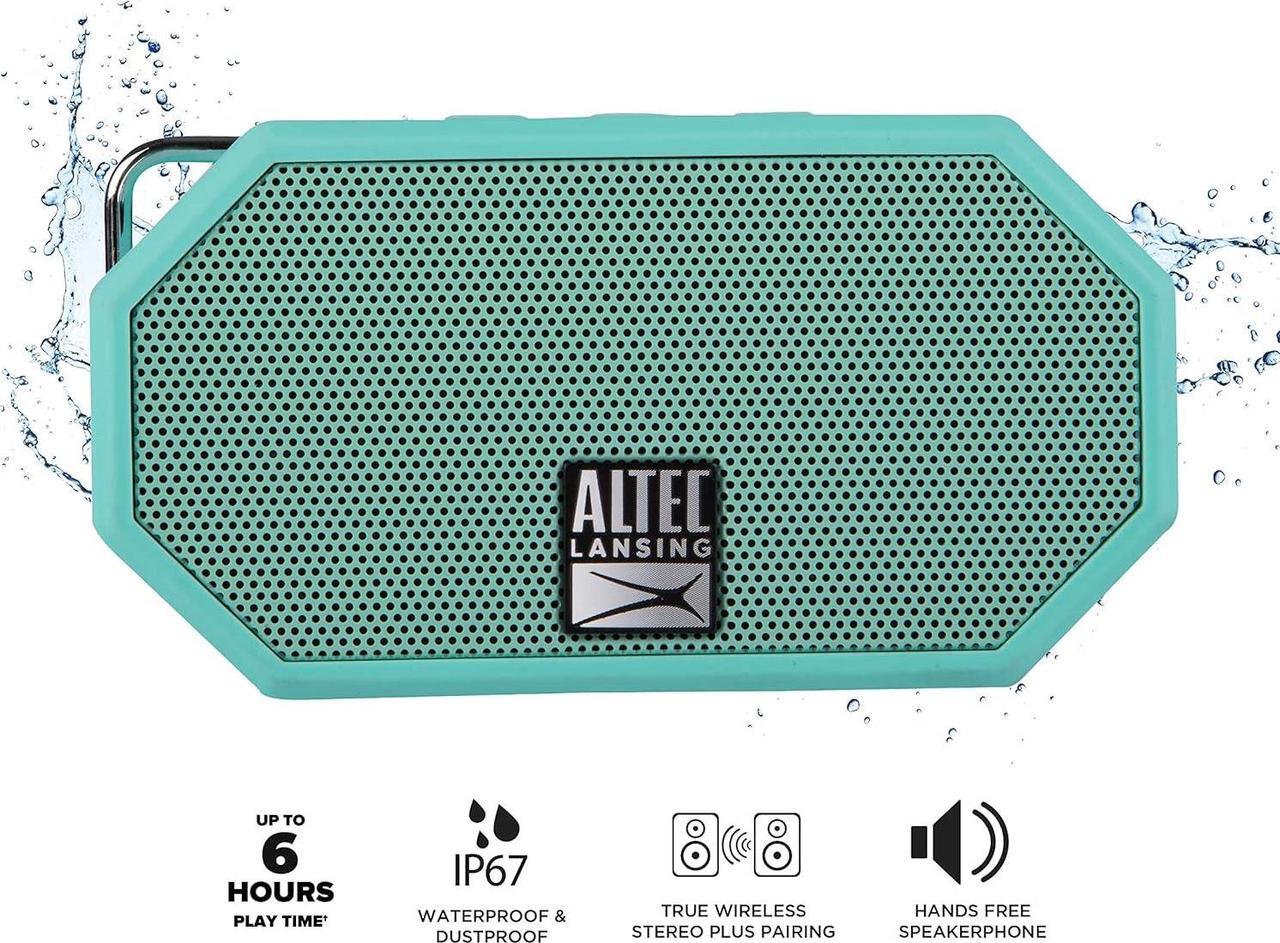 Alt view image 2 of 7 - Altec Lansing Mini H2O - Waterproof Bluetooth Speaker, IP67 Certified & Floats in Water, Compact & Portable Speaker for Hiking, Camping, Pool, and Beach