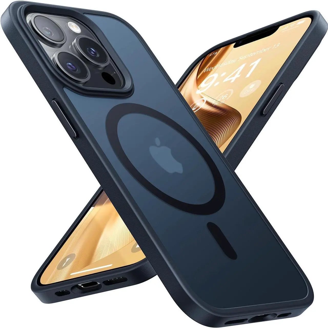 Main image of Magnetic for iPhone 13 Pro Case Compatible with MagSafe, [16FT Drop Protection] Shockproof 13 Pro Phone Case for MagSafe Wallet Sleeve, Magnetic Car Holder, Magnetic Charger, Black