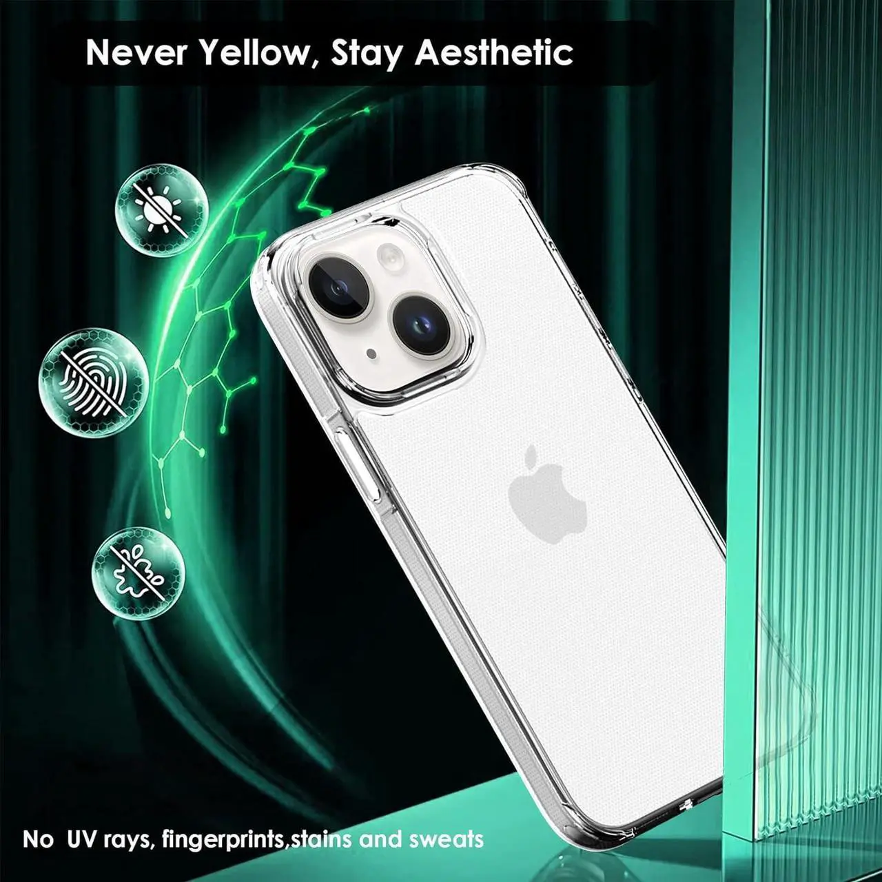 Alt view image 4 of 7 - for iPhone 14 Case Clear with Screen Protector, Camera Lens Protector, Military-Grade Protection, Hybrid iPhone 14 Clear Case with Cushion buffer (Crystal Clear)