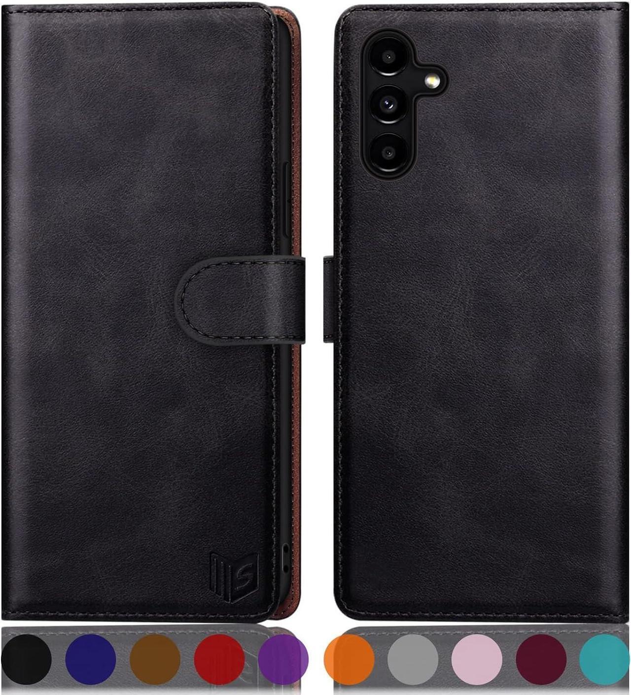 Main image of SUANPOT for Samsung Galaxy A15 5G Wallet case with RFID Blocking Credit Card Holder,Flip Book PU Leather Protective Cover Women Men for Samsung A15 Phone case Black