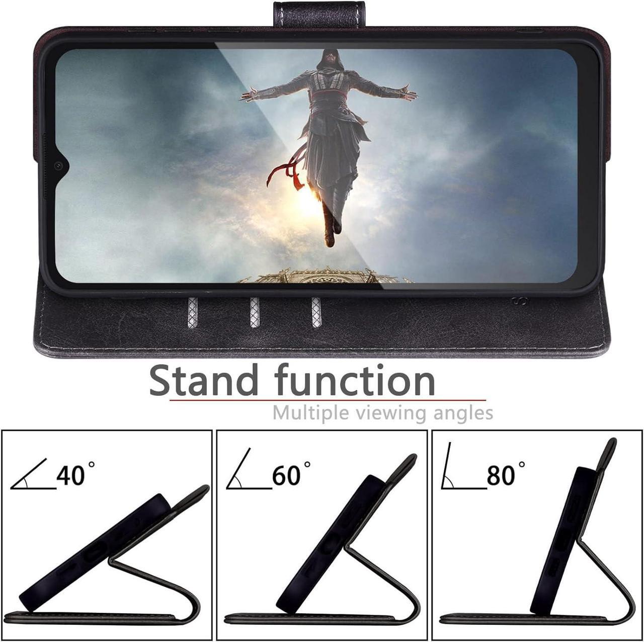 Alt view image 5 of 6 - SUANPOT for Samsung Galaxy A15 5G Wallet case with RFID Blocking Credit Card Holder,Flip Book PU Leather Protective Cover Women Men for Samsung A15 Phone case Black