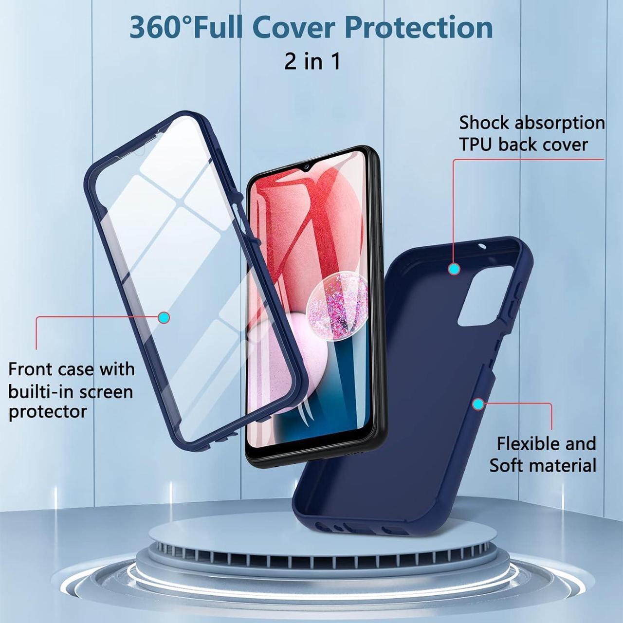 Alt view image 2 of 7 - BESINPO for Gabb Phone 3 Pro Case,Military Grade Drop 360 Full Body Protection with Built-in Screen Protector Shockproof Rugged Bumper Case for Samsung Galaxy A13/Gabb Phone 3 Pro -Navy