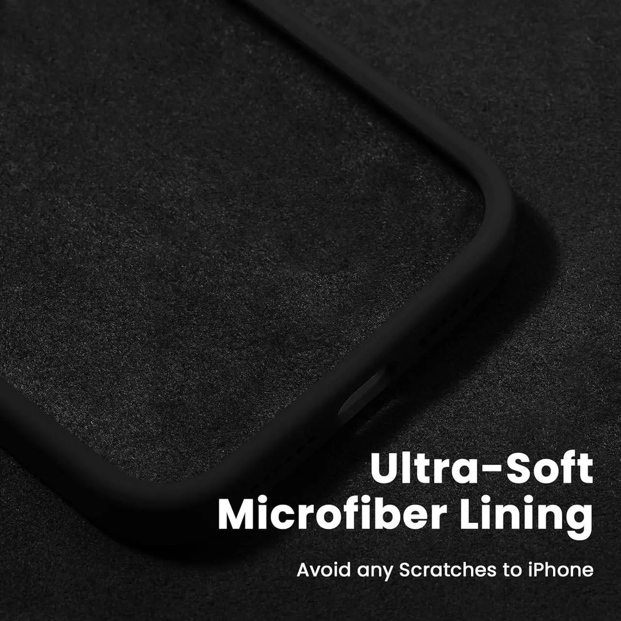 Alt view image 6 of 7 - for iPhone 11 Case,[Square Edges][Camera Protection] Silicone Upgraded Shockproof Protective Phone Case with [2X Screen Protectors],Soft Anti-Scratch Microfiber Lining, 6.1 inch, Black