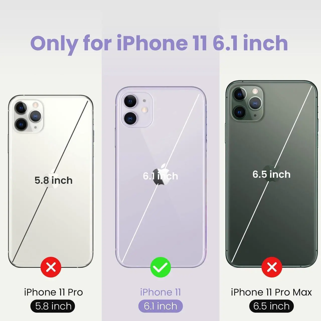 Alt view image 7 of 7 - for iPhone 11 Case,[Square Edges][Camera Protection] Silicone Upgraded Shockproof Protective Phone Case with [2X Screen Protectors],Soft Anti-Scratch Microfiber Lining, 6.1 inch, Black