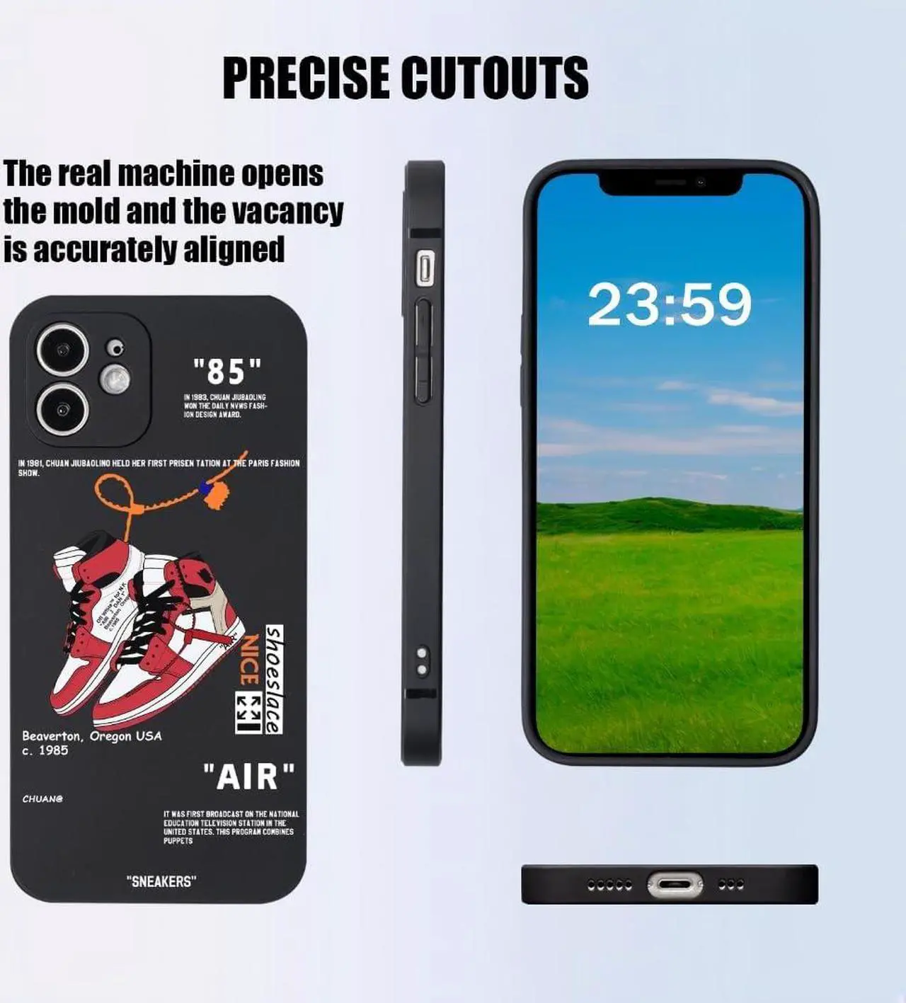 Alt view image 3 of 7 - Cool Design Phone Case for iPhone 11 Case for Boys Men Street Aesthetic Shockproof Basketball Sneaker Sports Designer Cases Compatible with iPhone 11 Black