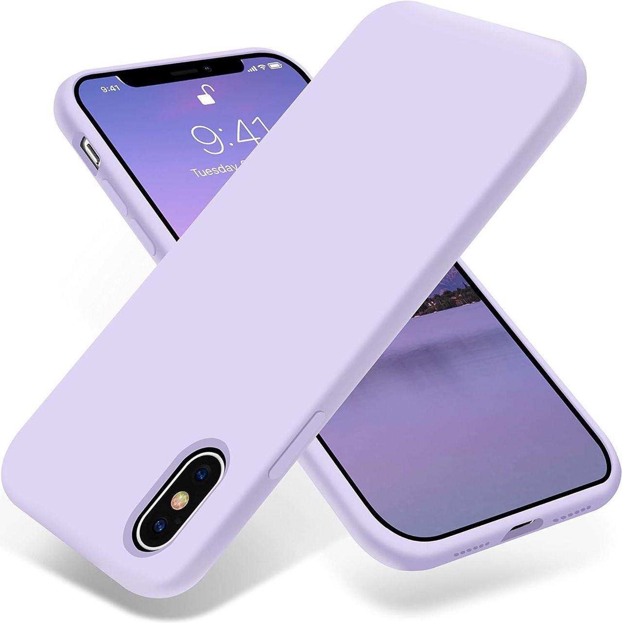 Main image of OTOFLY Compatible with iPhone X Case,Ultra Slim Fit iPhone Xs Case Liquid Silicone Cover with Full Body Protection Anti-Scratch Shockproof Bumper,Soft Microfiber Lining 5.8 inch, (Cloud Mauve)