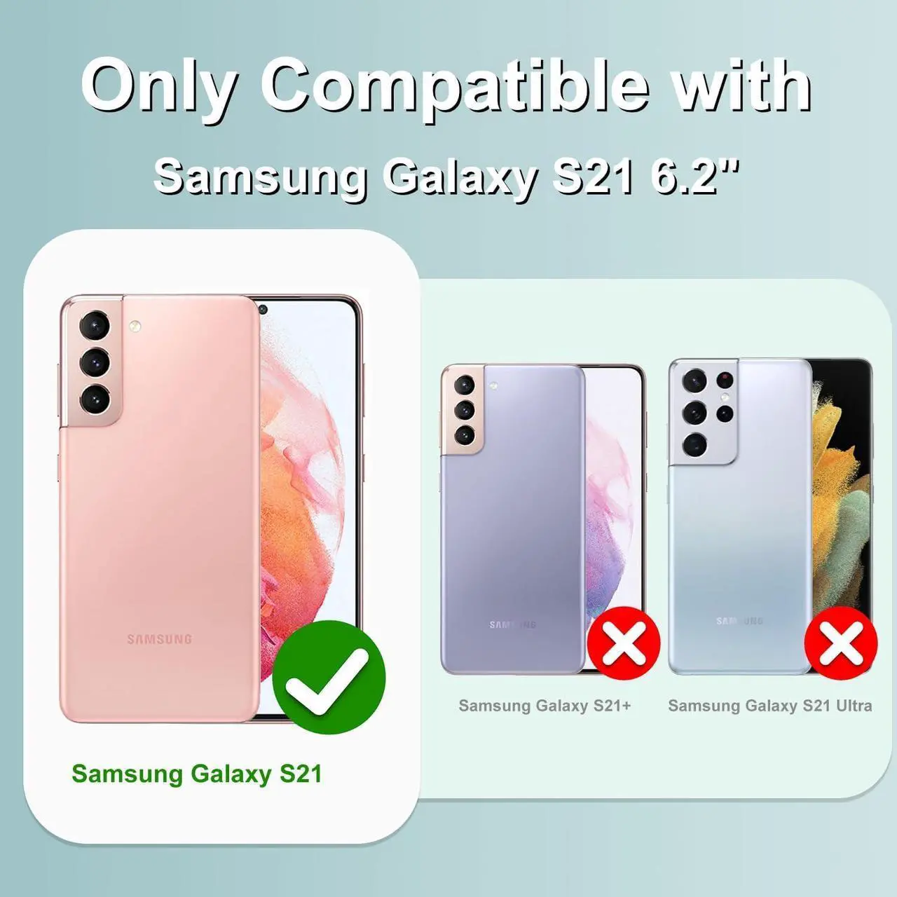 Alt view image 7 of 7 - Fiyart Galaxy S21 5G Case - Pink Love Hearts, Slim Protective Cover, Wrist Strap, Kickstand, Bumper & Camera Protection for 6.2" Samsung