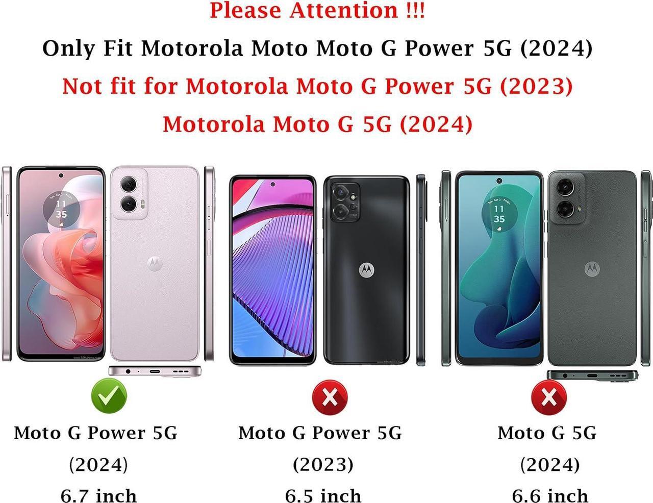 Alt view image 2 of 7 - for Motorola Moto G Power 5G 2024 Case with Slide Camera Cover HD Screen Protector [Military Grade Drop Tested] Magnetic Ring Holder Kickstand Protective Phone Case for Moto G Power 5G 2024, Purple