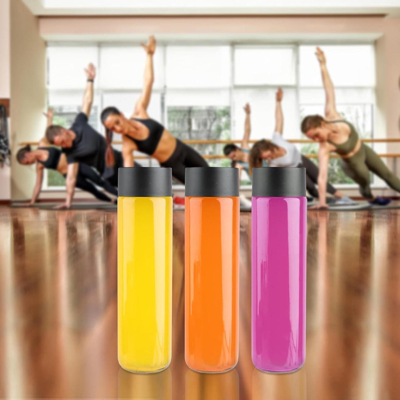 Alt view image 4 of 7 - 12 Pack 16oz Glass Water Bottles, 500ml Empty Glass Drink Bottles with Black Lids, Brush & Labels, Clear Reusable Juice Bottles for Juicing, Homemade Smoothies, Beverages