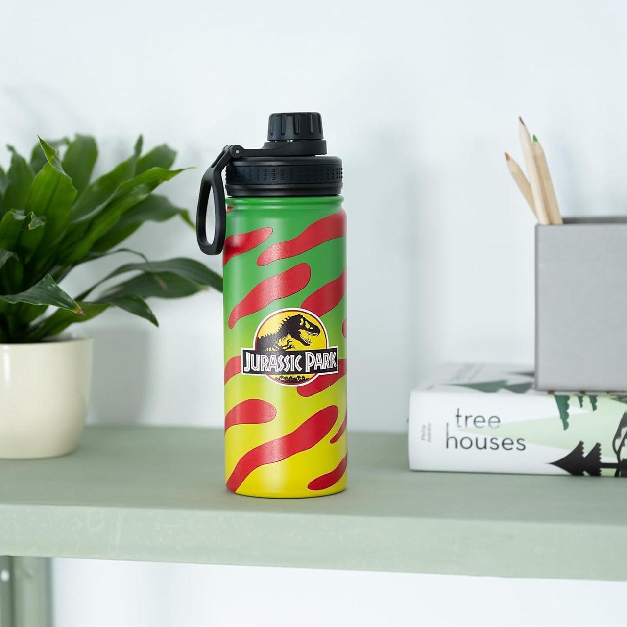 Alt view image 4 of 7 - Official Jurassic Park Movies Bottle 500ml - 17 oz | Jurassic Park Water Bottle Kids | Jurassic Park Merchandise | Dinosaur Water Bottle | Jurassic World Rebirth