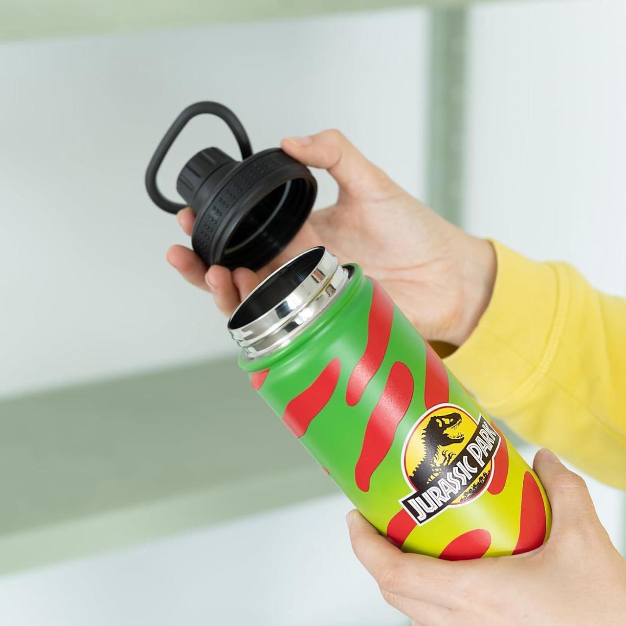 Alt view image 5 of 7 - Official Jurassic Park Movies Bottle 500ml - 17 oz | Jurassic Park Water Bottle Kids | Jurassic Park Merchandise | Dinosaur Water Bottle | Jurassic World Rebirth