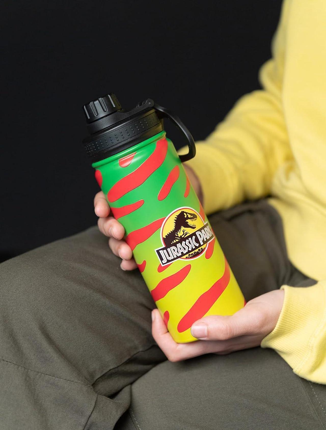 Alt view image 6 of 7 - Official Jurassic Park Movies Bottle 500ml - 17 oz | Jurassic Park Water Bottle Kids | Jurassic Park Merchandise | Dinosaur Water Bottle | Jurassic World Rebirth