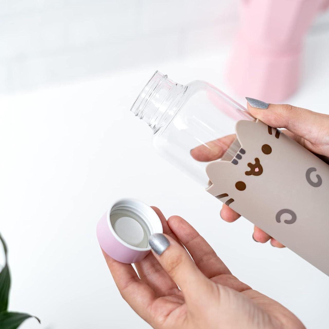 Alt view image 6 of 7 - Erik Official Pusheen Glass Water Bottle - 500ml / 17oz - Kawaii Water Bottle - Water Bottle 500ml - Cute Gifts - Cute Water Bottle - Pusheen Gifts