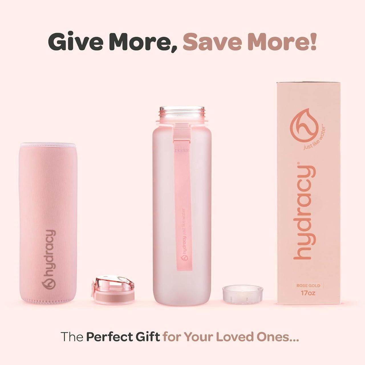 Alt view image 6 of 7 - Hydracy Water Bottle with Time Marker -Large BPA Free Water Bottle & No Sweat Sleeve -Leak Proof Gym Bottle with Fruit Infuser Strainer & Times to Drink -Ideal for Fitness Sports & Outdoors
