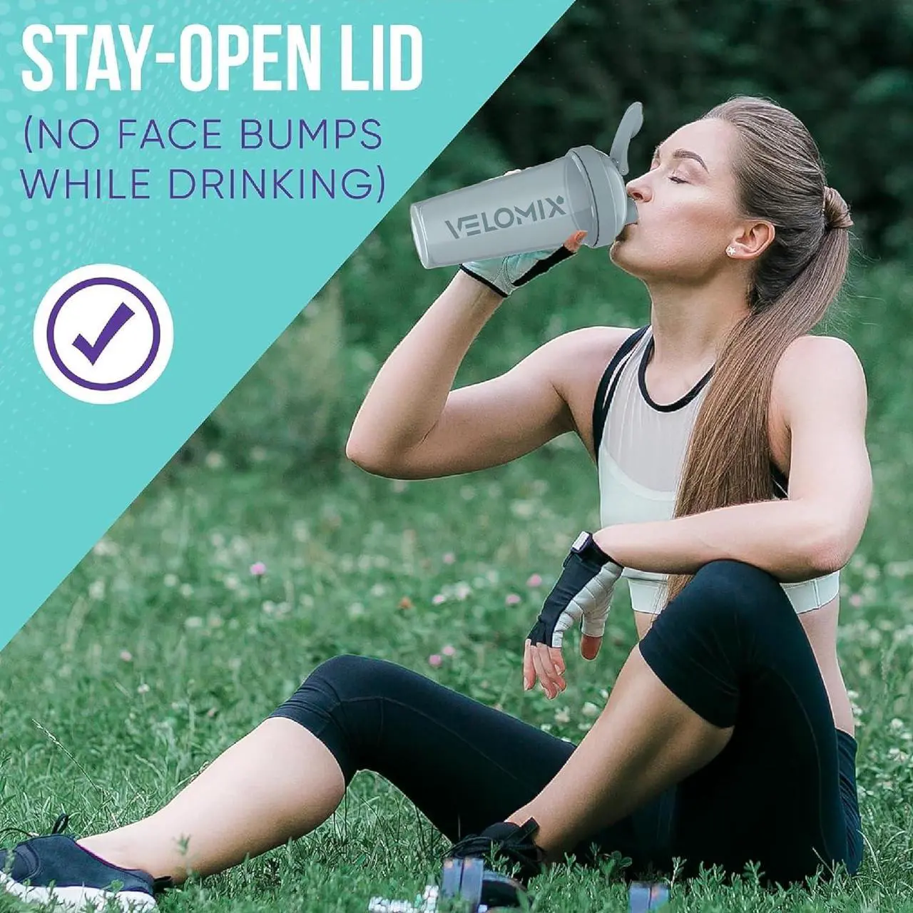 Alt view image 7 of 7 - -4 PACK- 28 oz Shaker Cups for Protein Shakes - 4x Wire Whisk | Leak Proof Protein Shaker Bottles for Protein Mixes | Protein Shaker Bottle Pack | Mixer for Protein Shakes(Aqua Depths)