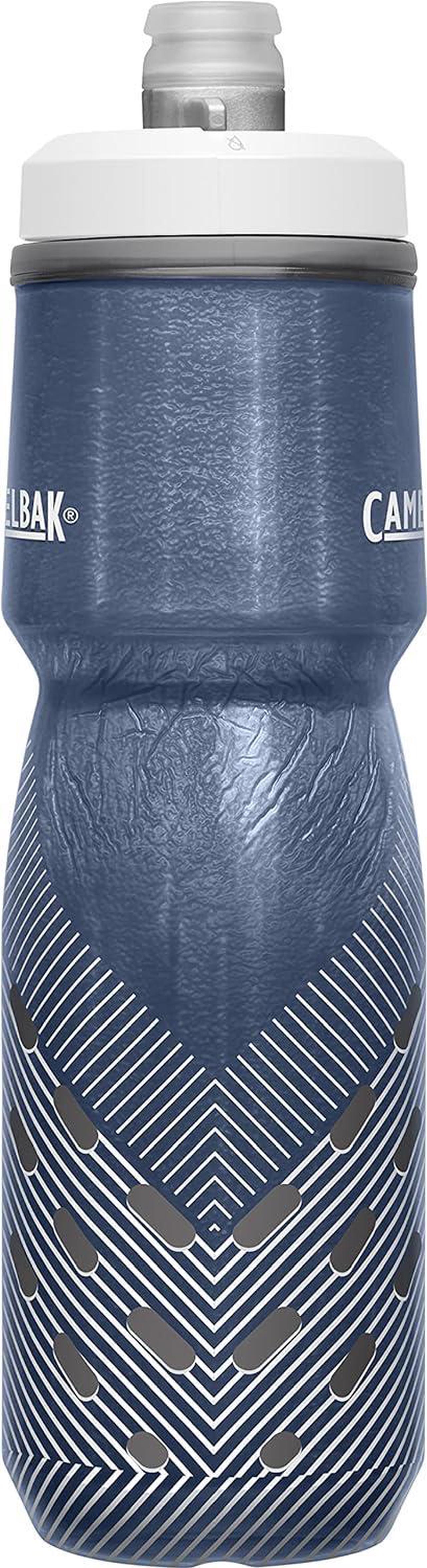 Alt view image 2 of 7 - CamelBak Podium Chill Insulated Bike Water Bottle - Easy Squeeze Bottle - Fits Most Bike Cages - 24oz, Navy Perforated