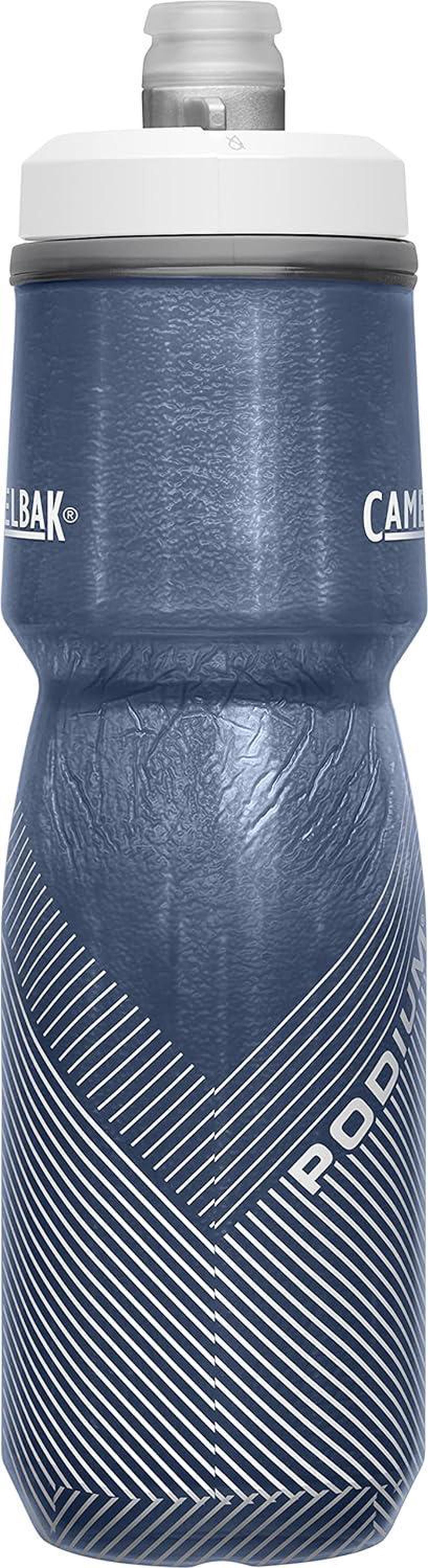 Alt view image 5 of 7 - CamelBak Podium Chill Insulated Bike Water Bottle - Easy Squeeze Bottle - Fits Most Bike Cages - 24oz, Navy Perforated