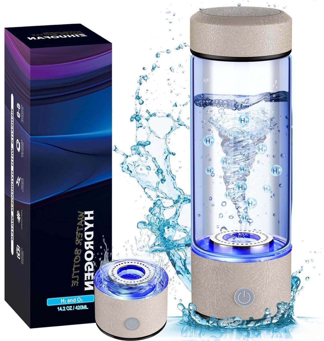Main image of 2025 New Hydrogen Water Generator Bottles, Portable Hydrogenated Water Bottle with SPE PEM Technology, 420ml Hydrogen Water Bottle Generator, Rechargeable Ionizer Machine for Home, Office, and Travel