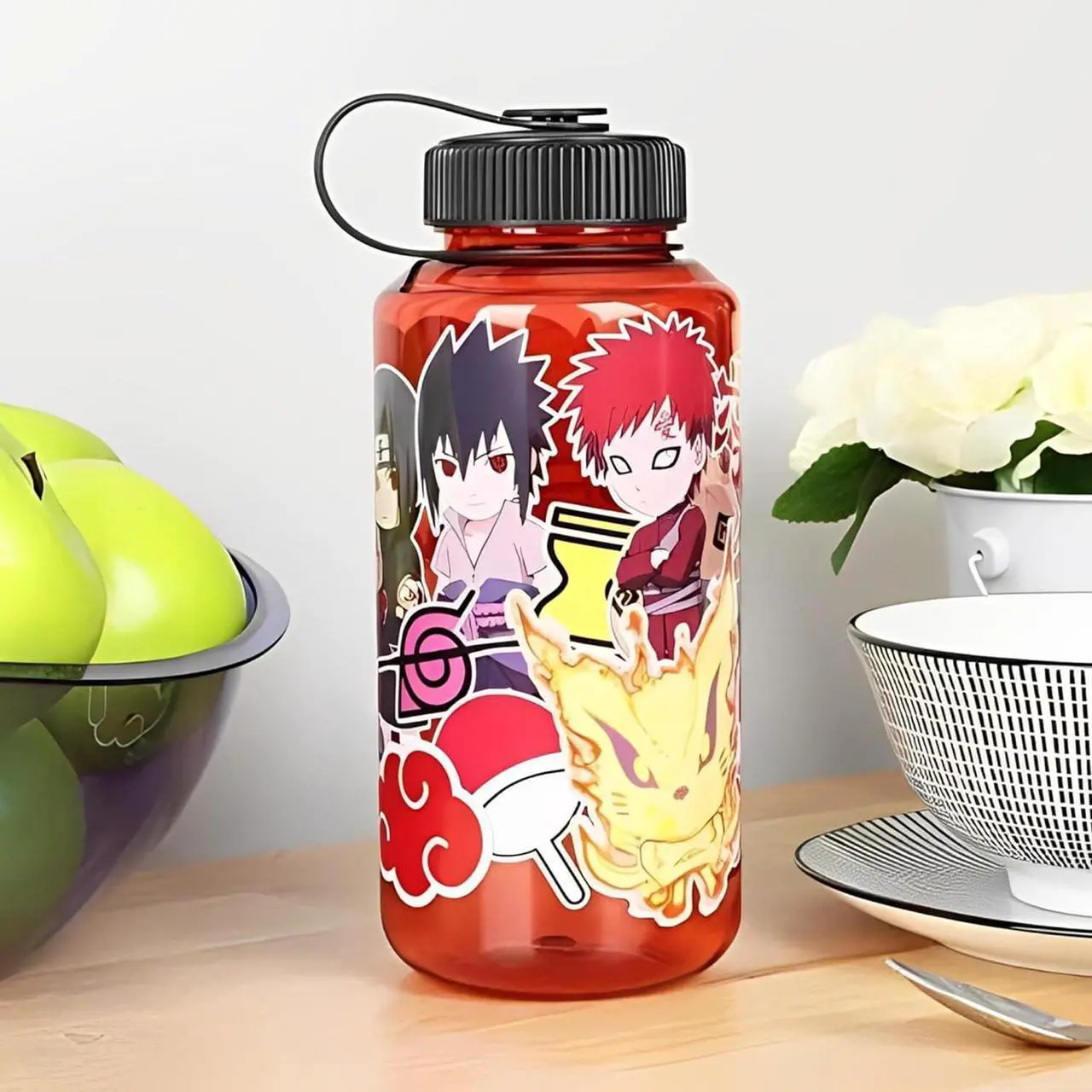 Alt view image 3 of 4 - JUST FUNKY Naruto Sticker Bomb 32oz Plastic Water Bottle