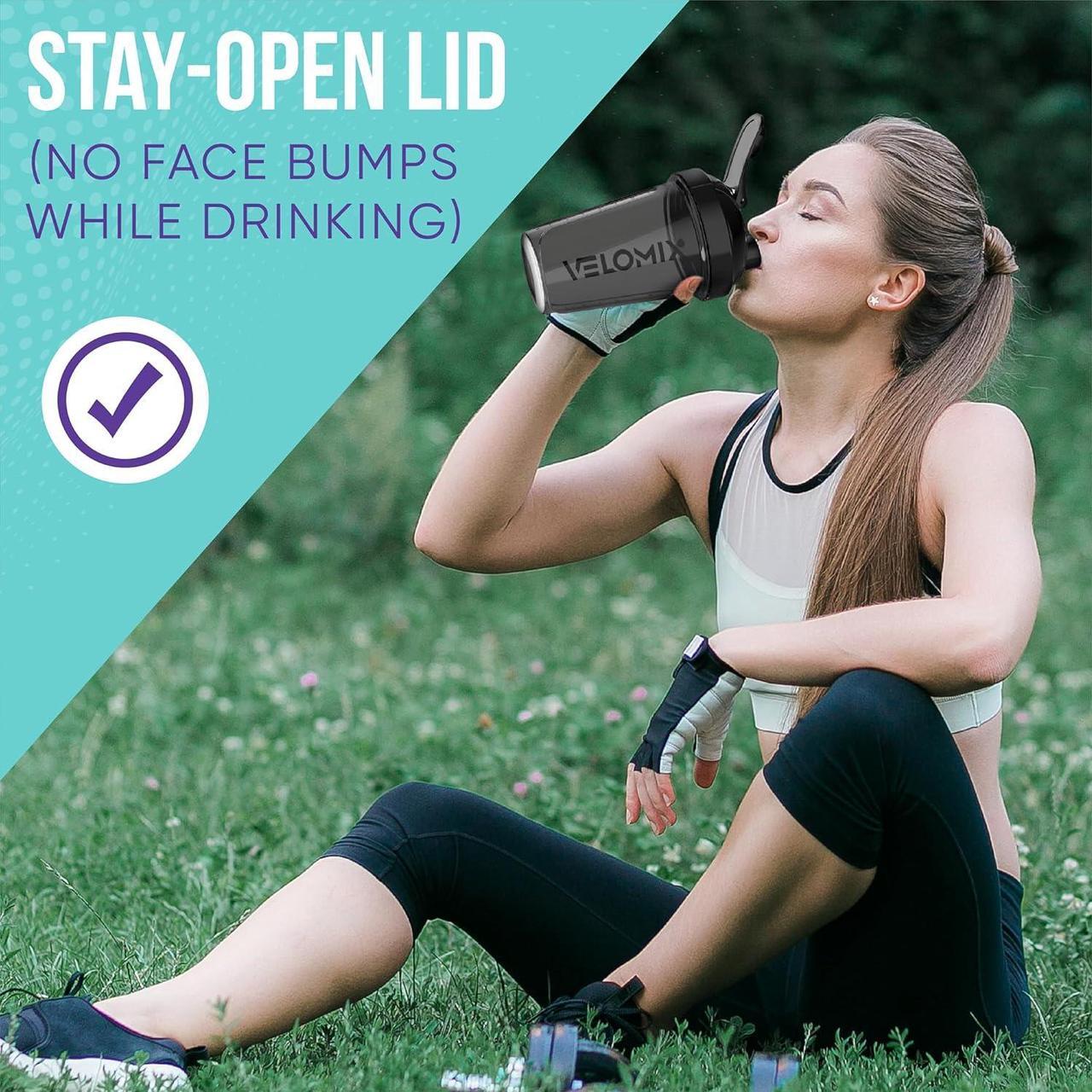 Alt view image 7 of 7 - -6 PACK- Shaker Cups for Protein Shakes 20 oz - 6x Wire Whisk | Leak Proof Protein Shaker Bottle for Protein Shakes, Shaker Bottle Pack for Pre & Post Workout, Shaker Cup, Shaker Bottle Cups