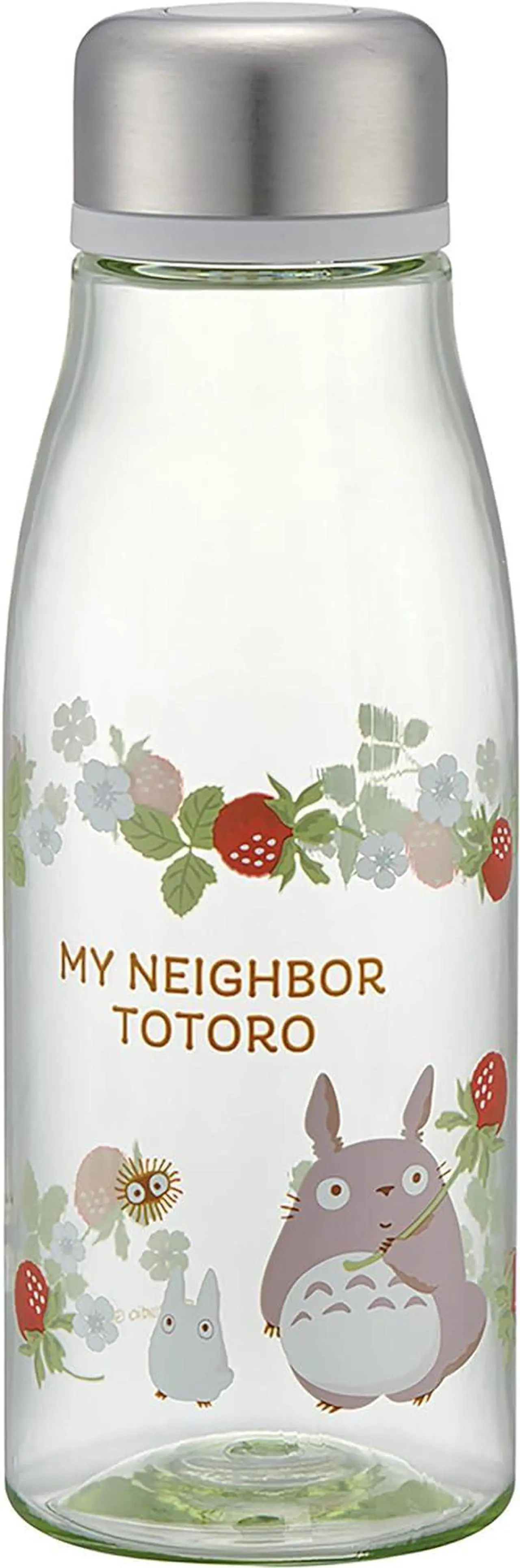 Main image of My Neighbor Totoro Direct Drinking Plastic Water Bottle with infuser 16.91oz- Rasberry