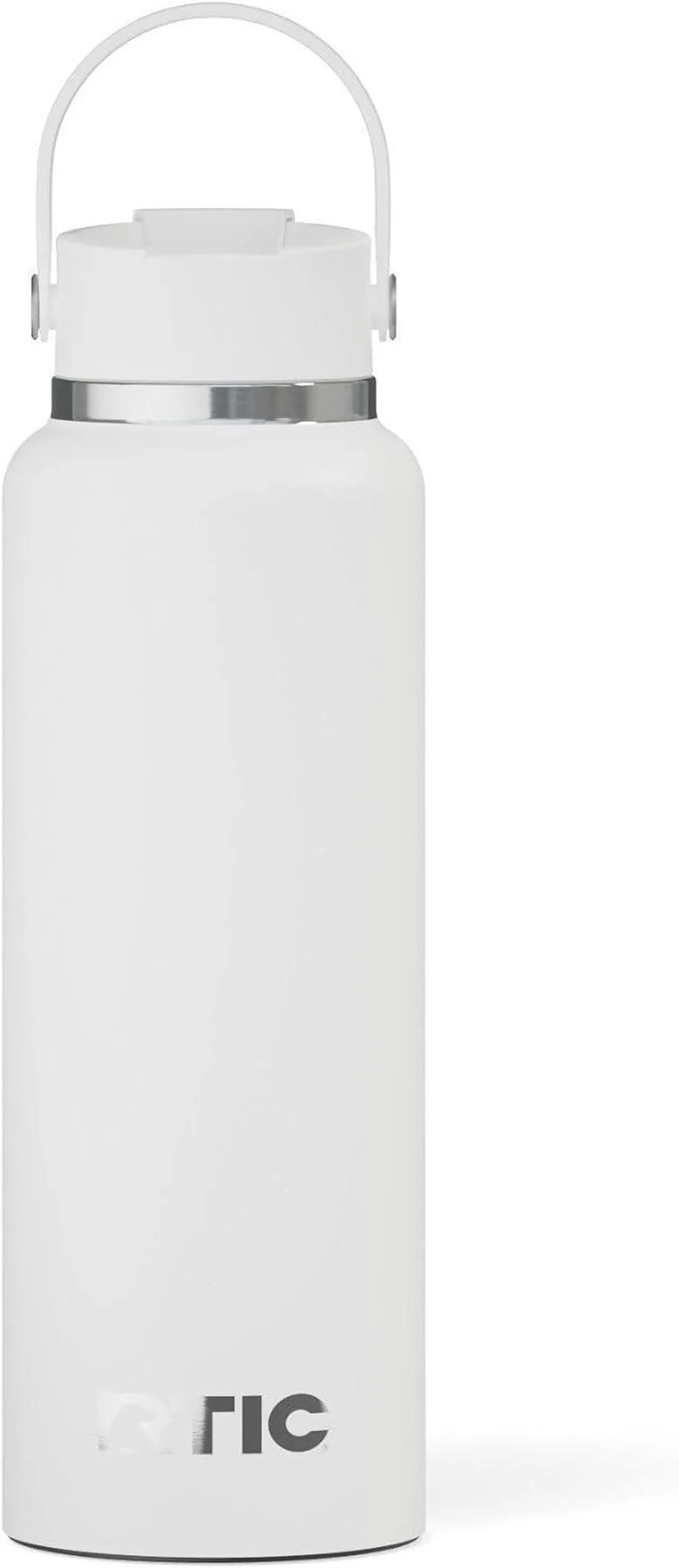 Main image of RTIC 40oz Outback Bottle, Insulated, Stainless Steel, Metal, Double Wall Vacuum-Insulation, Ceramic Lined, Leak-Proof Lid, BPA-Free Water Flask for Hiking, Running, Sports, Outdoor, White