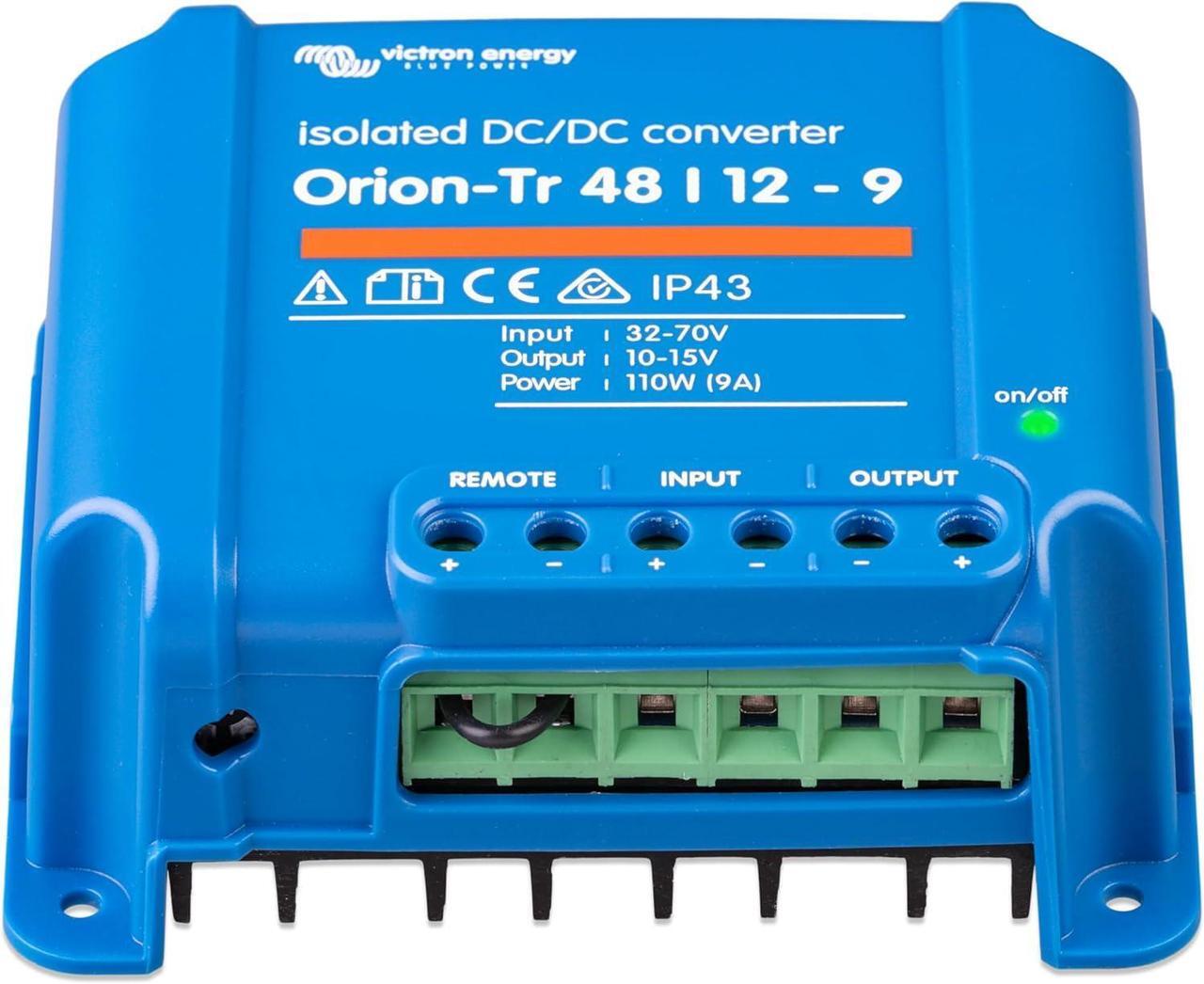 Main image of Victron Energy Orion-Tr DC to DC Converter - 12/12-Volt 9 amp 110-Watt - IP43 Protected - for Dual Battery Systems - Isolated