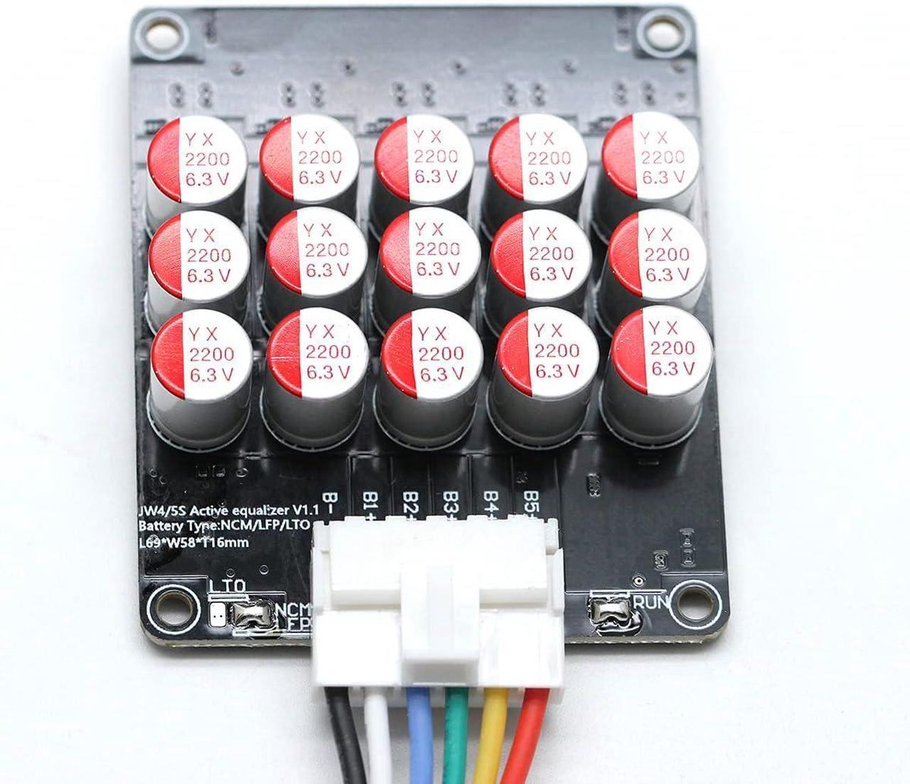 Alt view image 2 of 7 - 4S 5S 5A Active Equalizer Balancer LFP Lifepo4 Lithium Lipo/Titanate LTO Battery Energy Transfer Board Active Equalization Module Capacitor Faster Whole Group Balancer