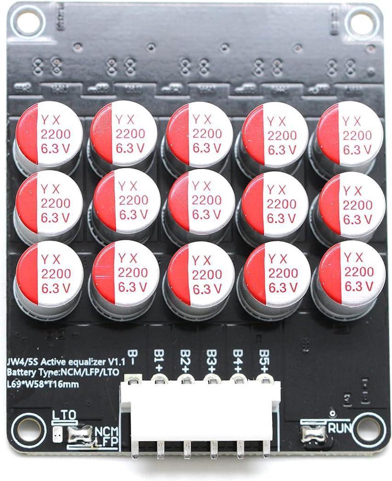 Alt view image 3 of 7 - 4S 5S 5A Active Equalizer Balancer LFP Lifepo4 Lithium Lipo/Titanate LTO Battery Energy Transfer Board Active Equalization Module Capacitor Faster Whole Group Balancer
