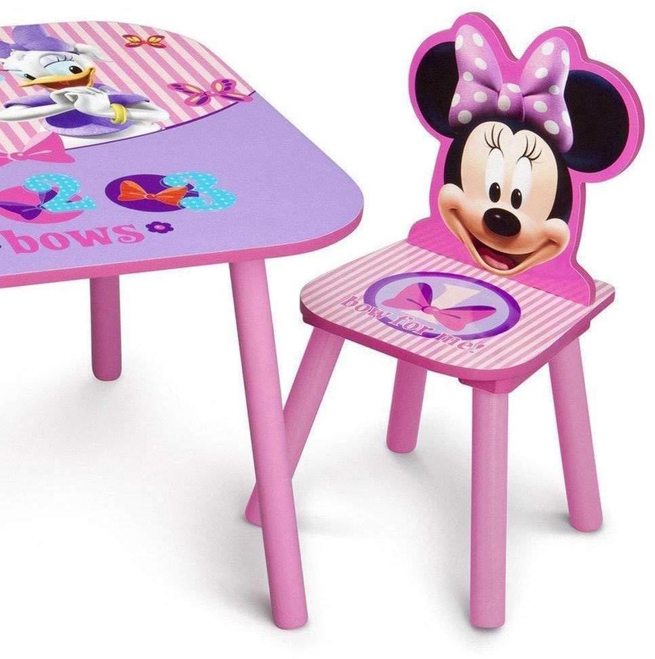 Alt view image 3 of 5 - Delta Children (2 Included), Disney Minnie Mouse Kids Chair Table, 3-Piece Set, Multicolor