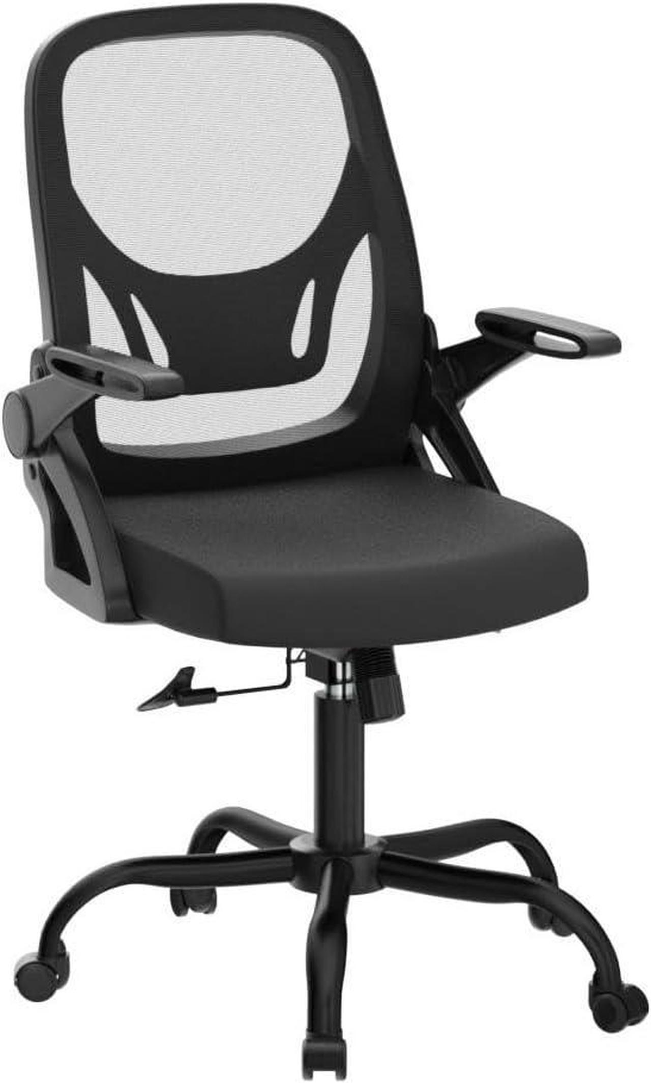 Alt view image 6 of 7 - Flysky Mesh Ergonomic Office Desk Chair - Adjustable Height Swivel Computer Task Chair with Lumbar Support and Flip-up Armrests, Black