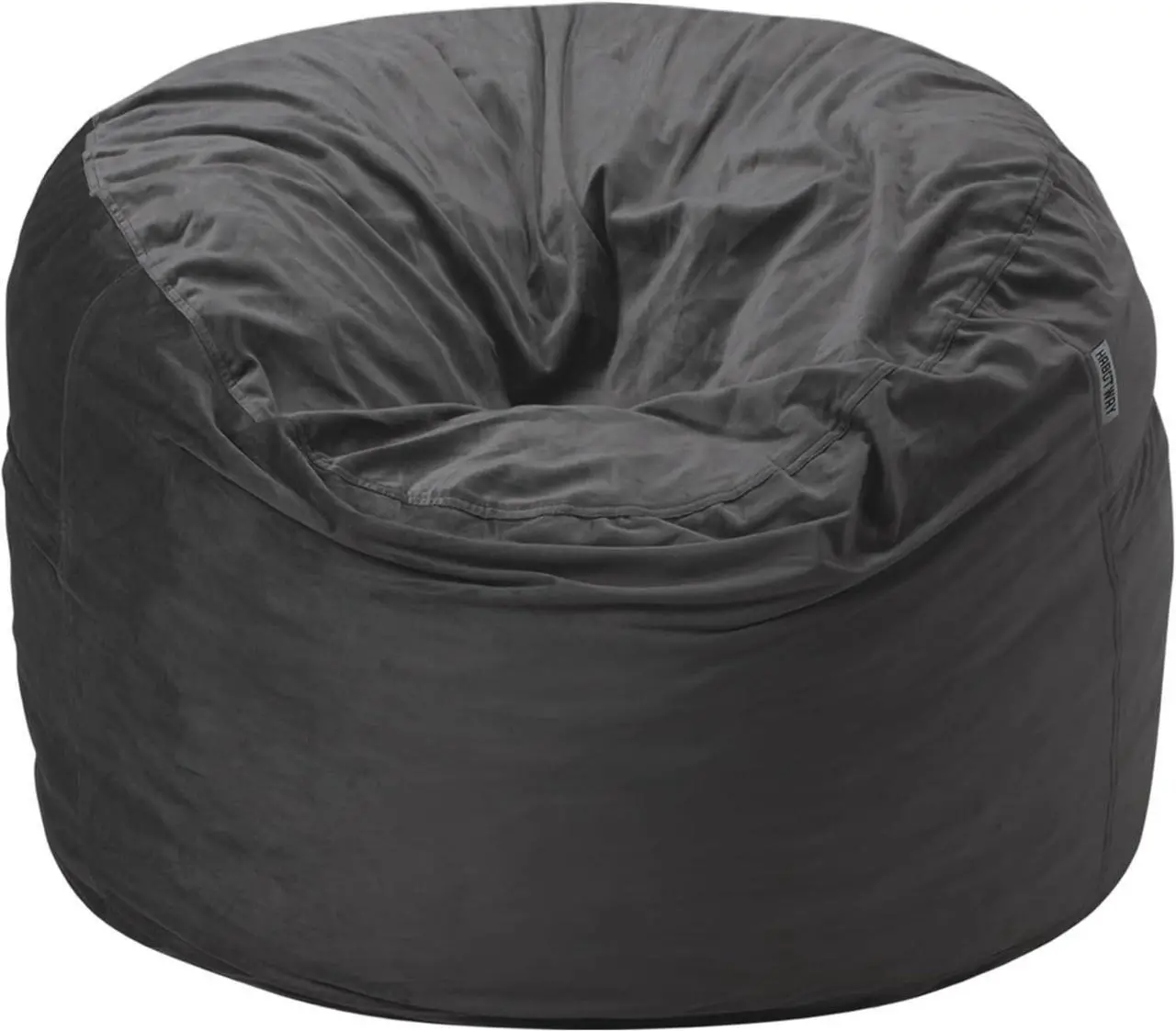Main image of HABUTWAY Bean Bag Chair 3Ft Luxurious Velvet Ultra Soft Fur with High Rebound Memory Foam Bean Bag Chairs for Adults Plush Lazy Sofa with Fluffy Removable Sponge 3' (Grey)